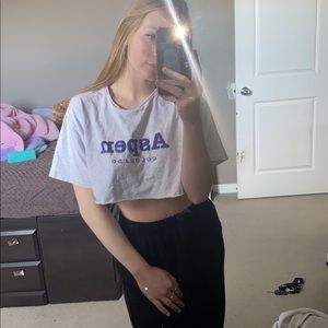 cropped brandy shirt